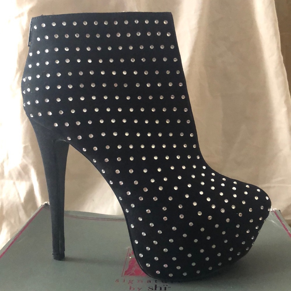Sky High Rhinestone Studded Booties